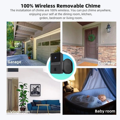 Smart Wireless WiFi Doorbell Intercom Video Camera Security