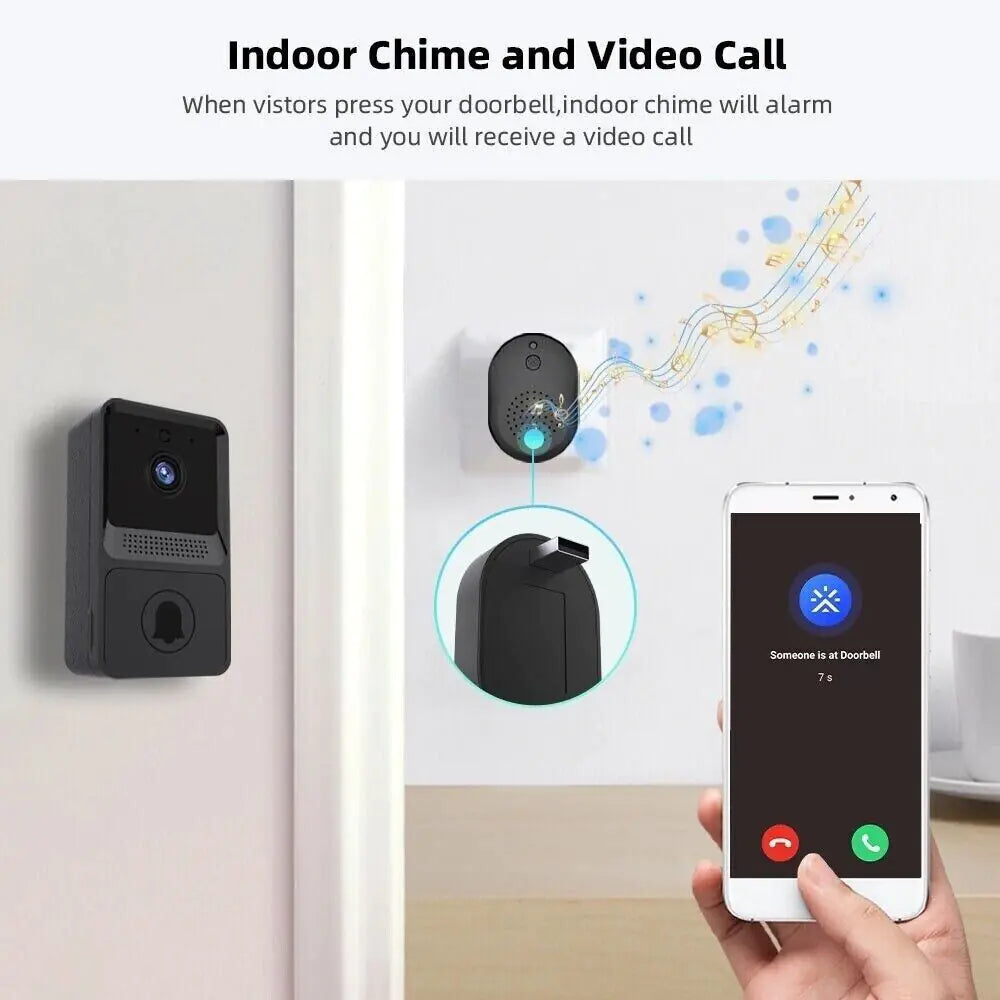 Smart Wireless WiFi Doorbell Intercom Video Camera Security